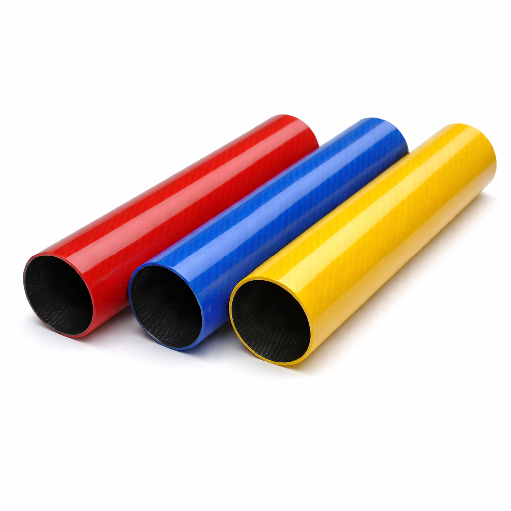 painted finish carbon fiber tube